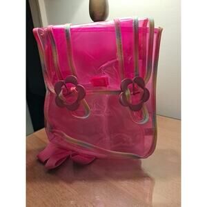 Pink Plastic Back Pack .